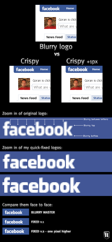 Facebook logo tweak